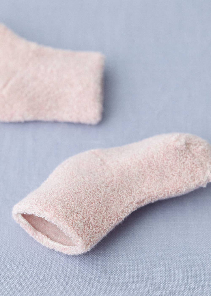 Fog Linen Work | Baby Pile Socks | Pink