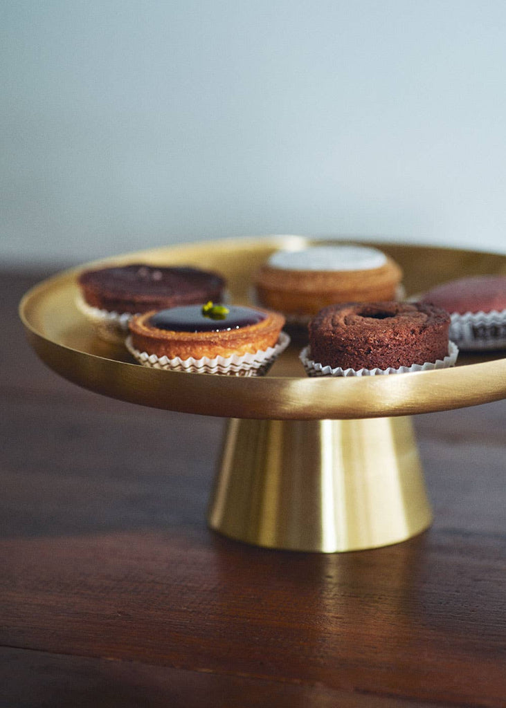 Fog Linen Work | Brass Cake Stand (M)