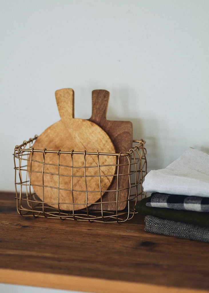 Fog Linen Work | Iron Wire Basket Rectangle