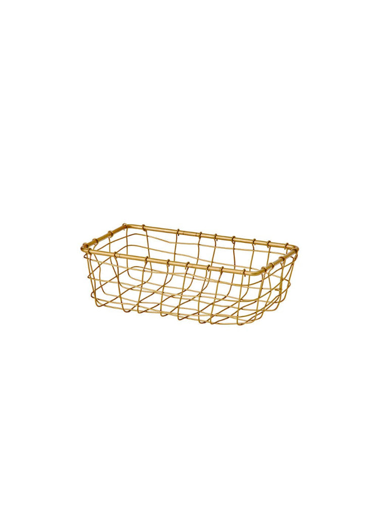 Fog Linen Work | Iron Wire Basket Rectangle (S)