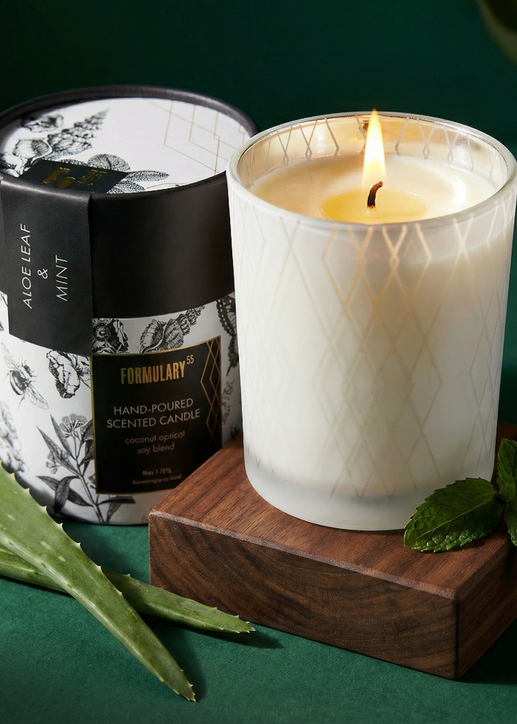 Formulary 55 | Aloe Leaf & Mint | Glow Candle