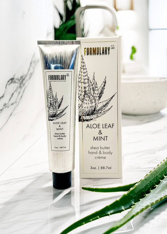 Formulary 55 | Aloe Leaf + Mint  | Shea Butter Hand & Body Creme Tube