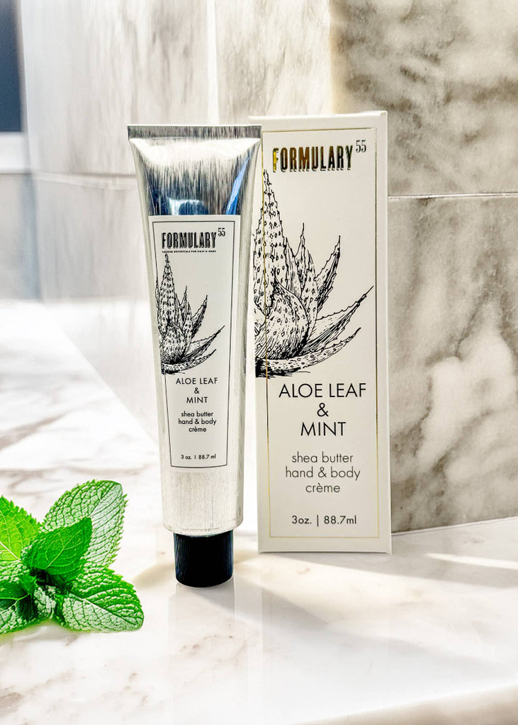 Formulary 55 | Aloe Leaf + Mint  | Shea Butter Hand & Body Creme Tube