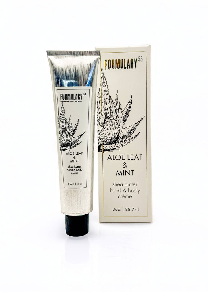Formulary 55 | Aloe Leaf + Mint  | Shea Butter Hand & Body Creme Tube