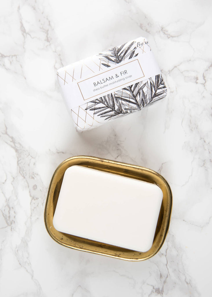 Formulary 55 | Balsam & Fir Shea Butter Soap in Goldleaf Design