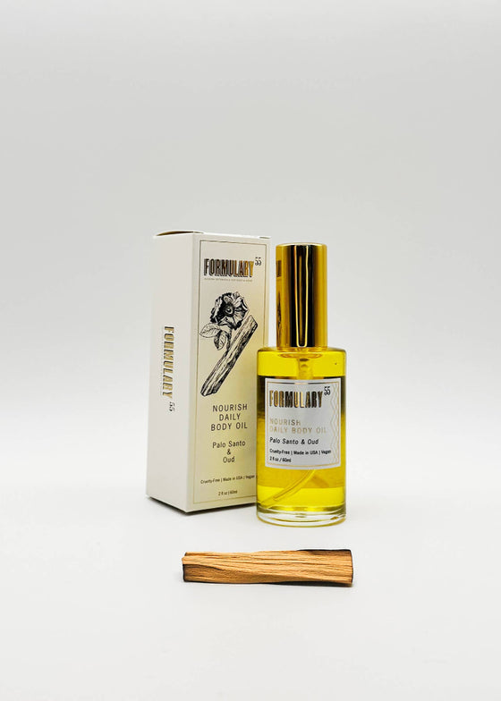 Formulary 55 | Palo Santo & Oud | Nourish Daily Body Oil