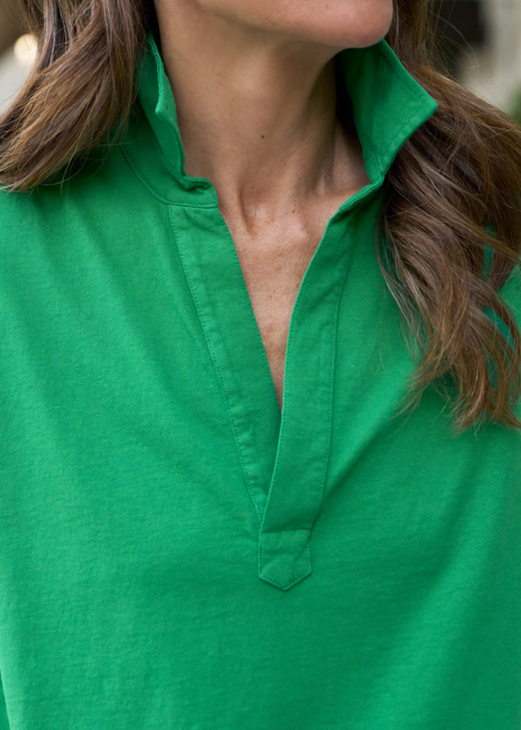 Frank & EiIeen | Patrick Popover Henley | Vintage Jersey Birdie Green