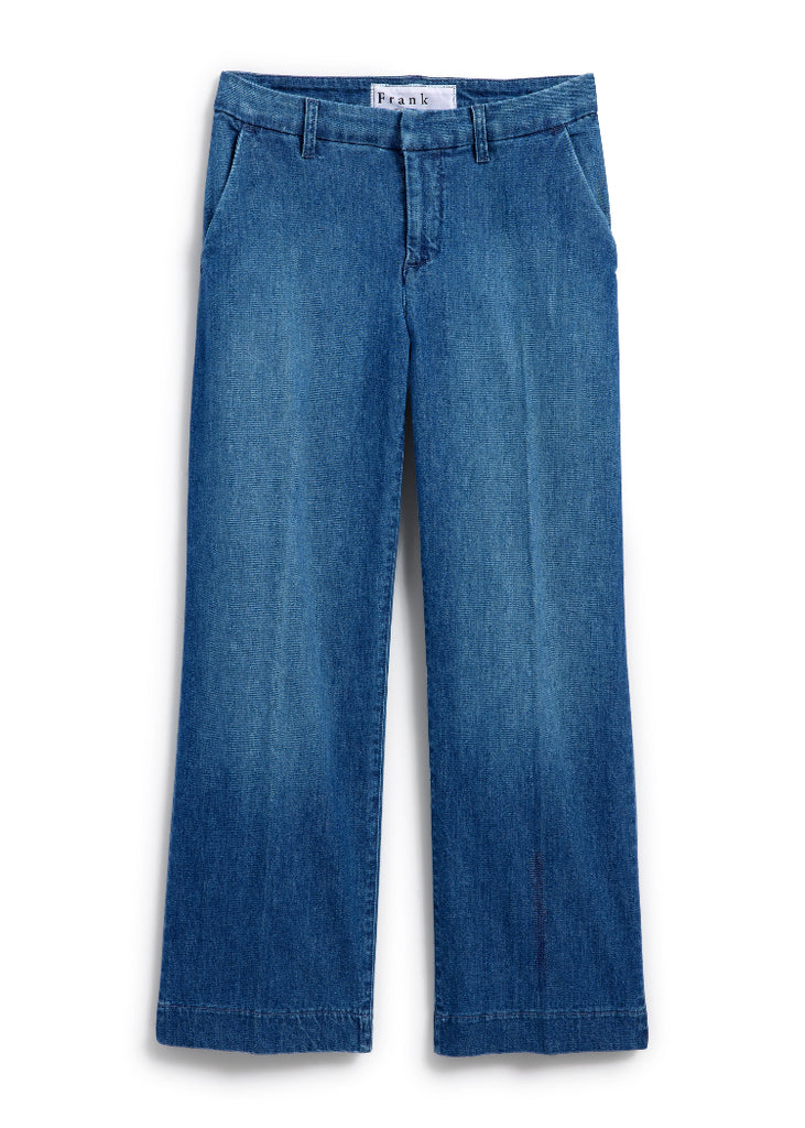 Frank & EiIeen | Westport Wide Leg Trouser | Italian Dream Light Denim