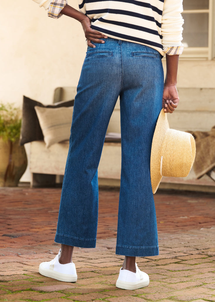 Frank & EiIeen | Westport Wide Leg Trouser | Italian Dream Light Denim