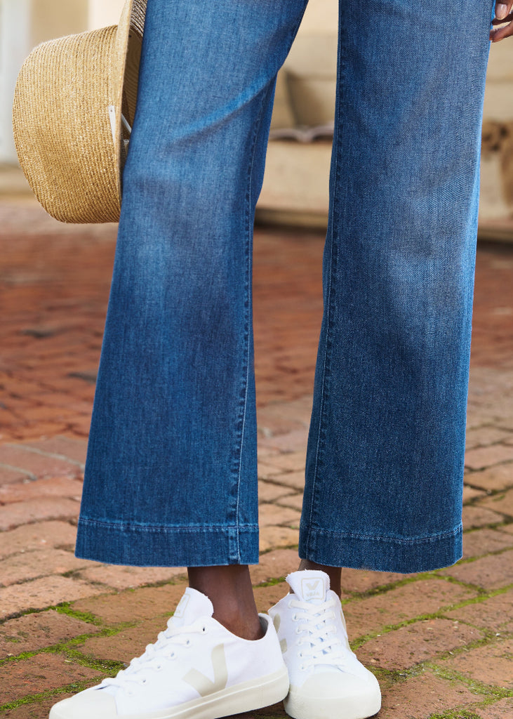 Frank & EiIeen | Westport Wide Leg Trouser | Italian Dream Light Denim
