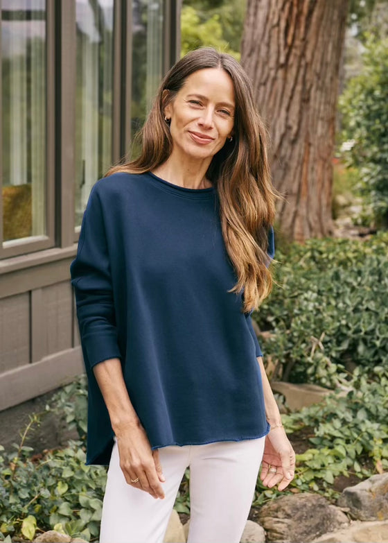 Frank & Eileen | Anna Long Sleeve Capelet in Air Force