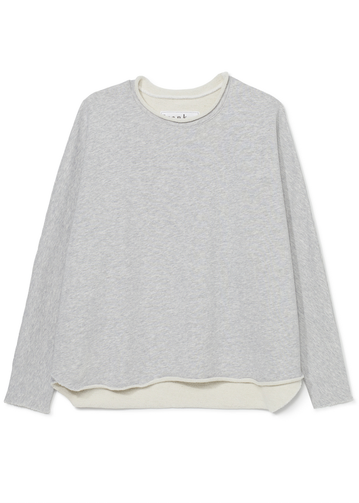 Frank & Eileen | Anna Long Sleeve Capelet in Gray Melange