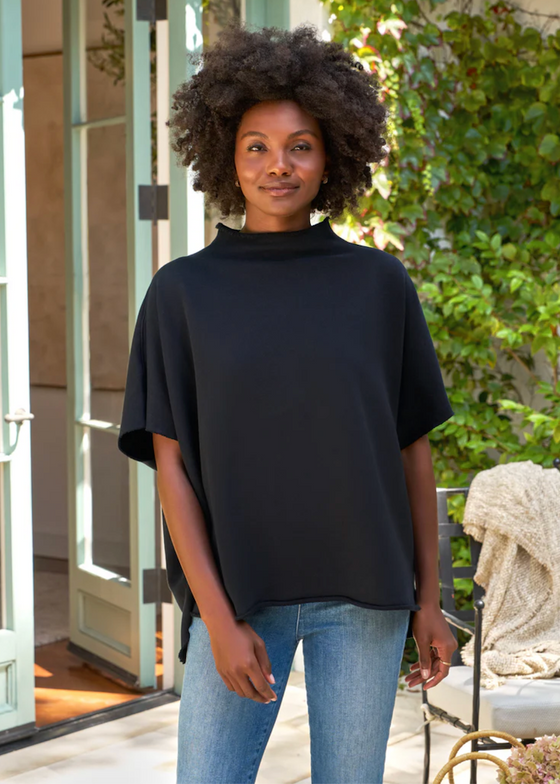 Frank & Eileen | Audrey Funnel Neck Capelet | Triple Terry