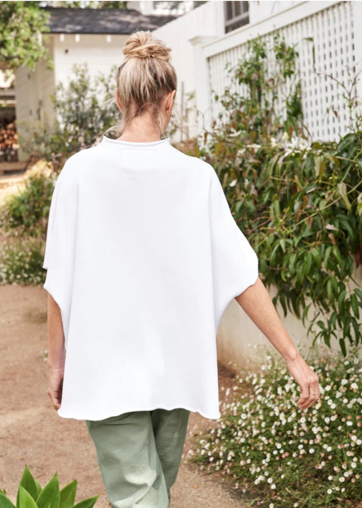 Frank & Eileen | Audrey Funnel Neck Capelet in White