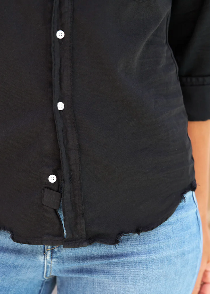 Frank & Eileen | Barry Tailored Button Up | Famous Denim Black