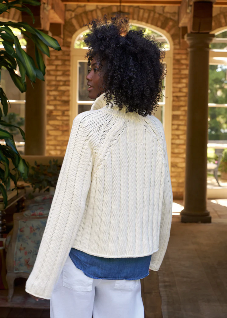 Frank & Eileen | Cardigan | Pure Italian Cotton | Ivory