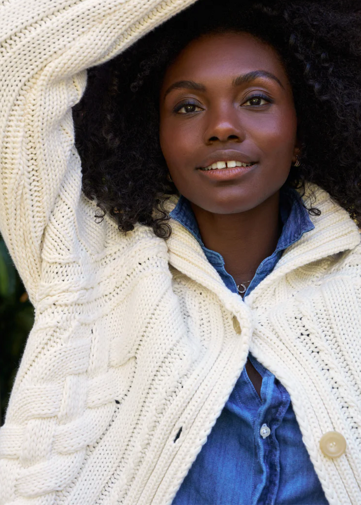Frank & Eileen | Cardigan | Pure Italian Cotton | Ivory