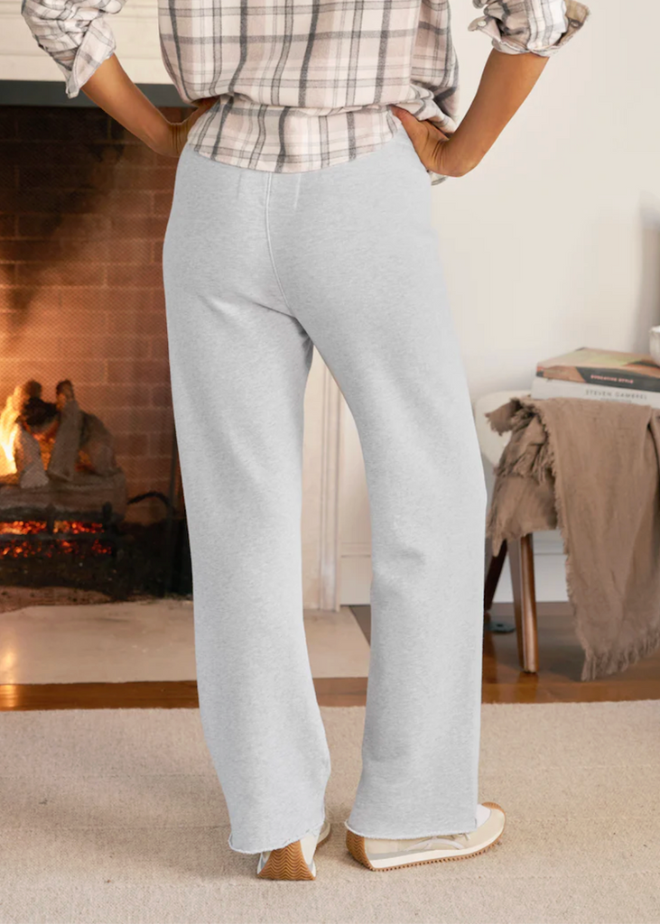 Frank & Eileen | Catherine Full-Length Sweatpant | Triple Fleece | Grey Melange