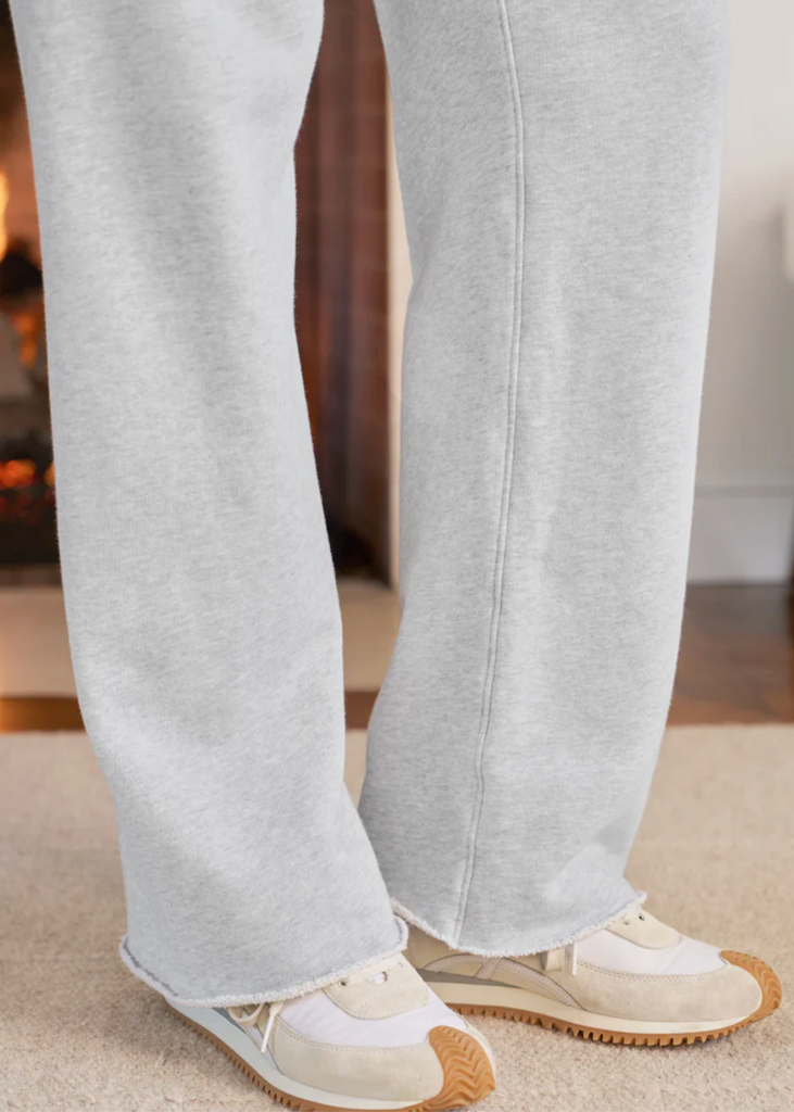 Frank & Eileen | Catherine Full-Length Sweatpant | Triple Fleece | Grey Melange