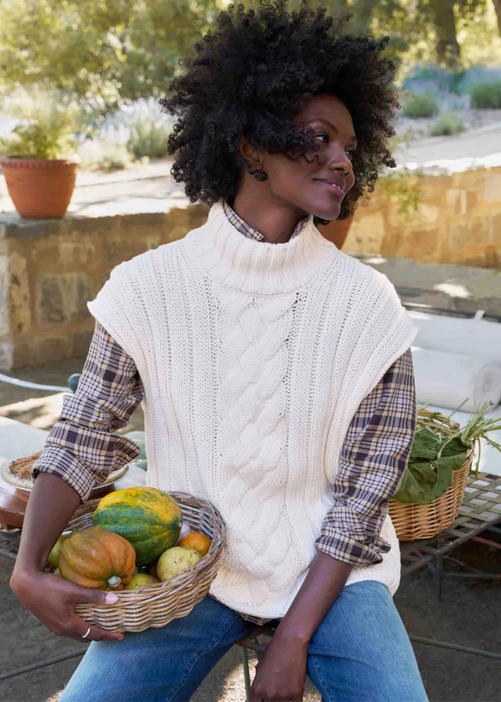 Frank & Eileen | Cotswold Vest | Cable Knit Cotton