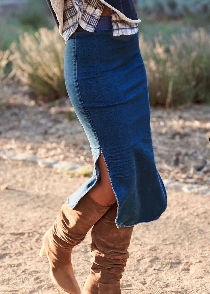 Frank & Eileen | Donegal Italian Performance Denim Skirt