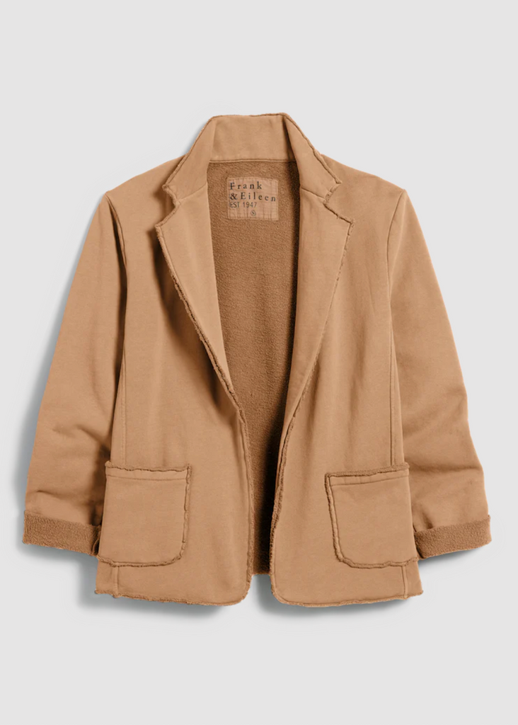 Frank & Eileen | Dublin Knit Blazer | Triple Fleece - Camel Color