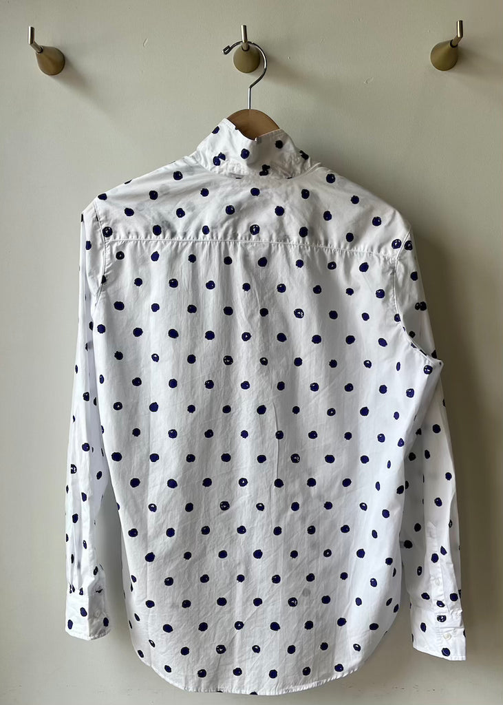 Frank & Eileen | Eileen Relaxed Button-Up | Italian Cotton | Blue Dots