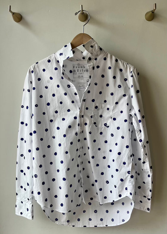 Frank & Eileen | Eileen Relaxed Button-Up | Italian Cotton | Blue Dots