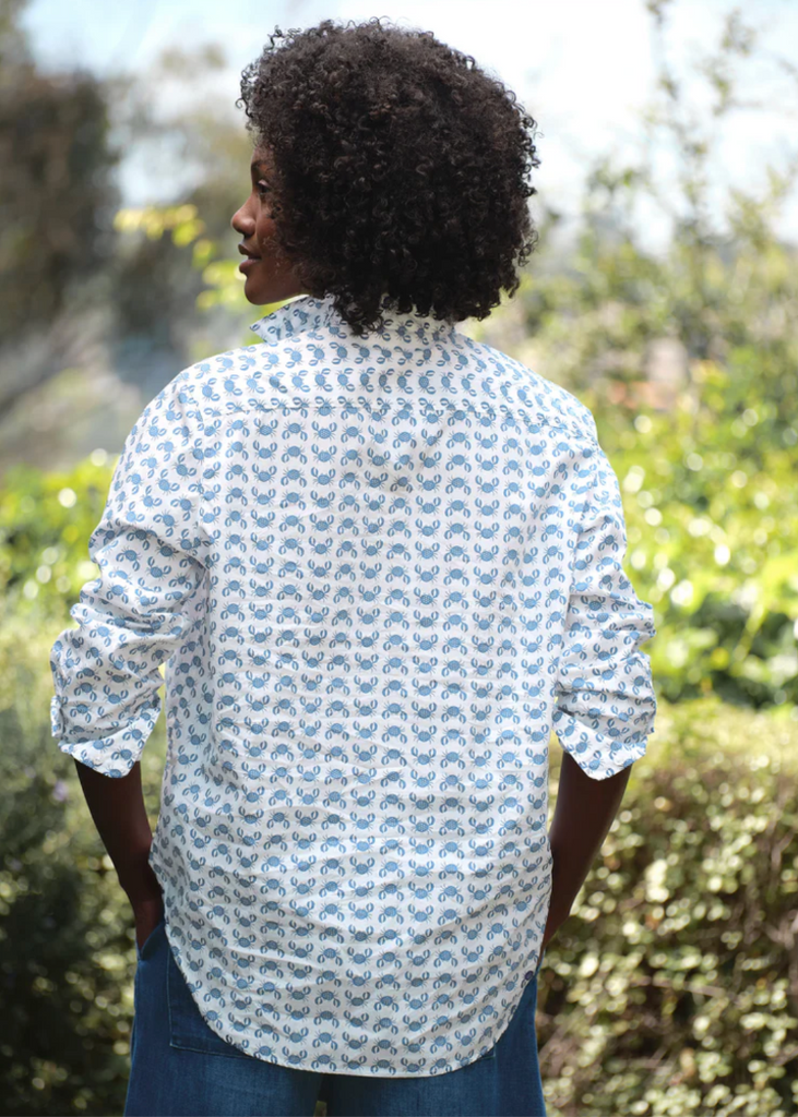 Frank & Eileen | Eileen Relaxed Button-Up | Italian Cotton | Crab