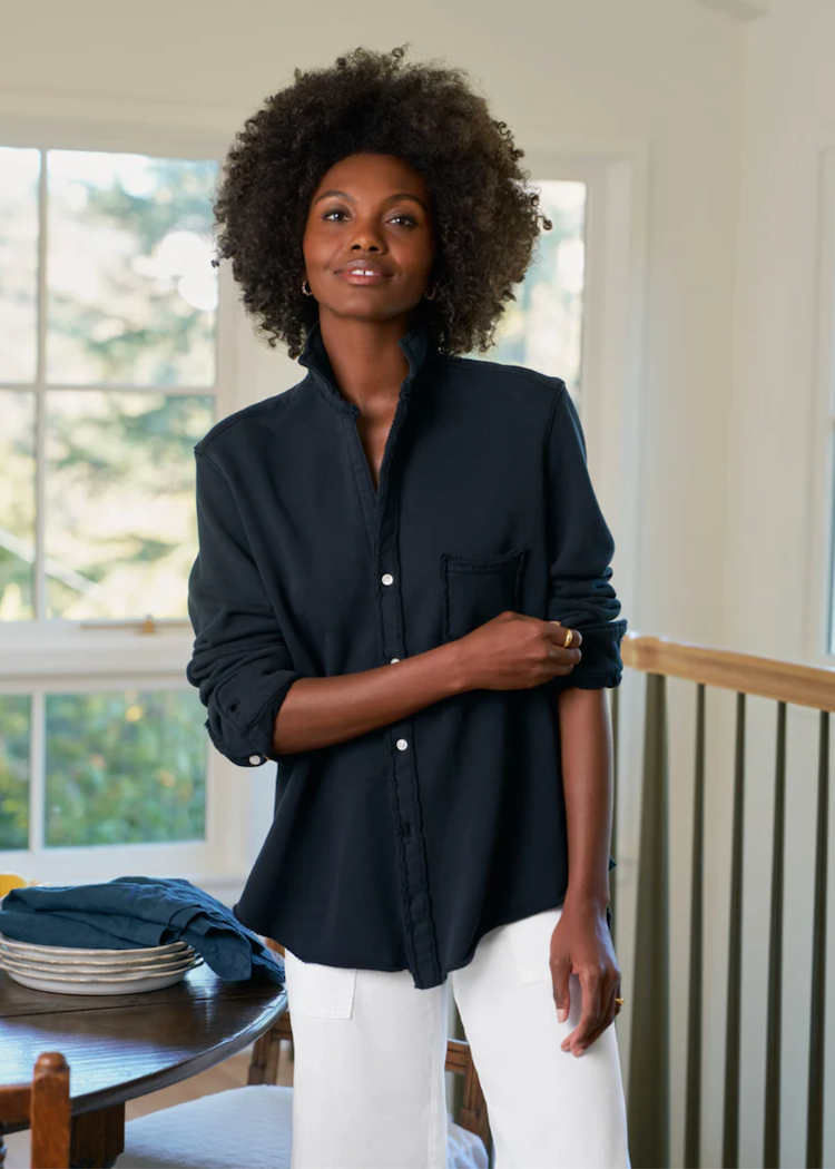 Frank&amp;Eileenシャツ Eileen, Relaxed Button-Up Shirt, Blue Green Stripe | Frank & Eileen