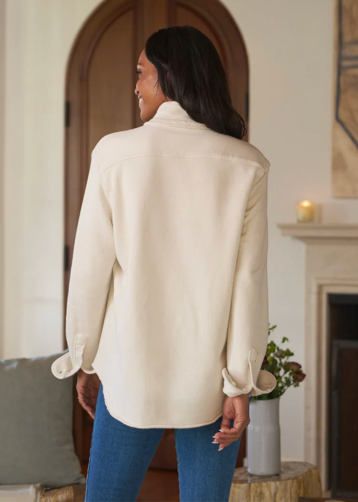 Frank & Eileen | Eileen Relaxed Button Up | Triple Fleece | Vintage White