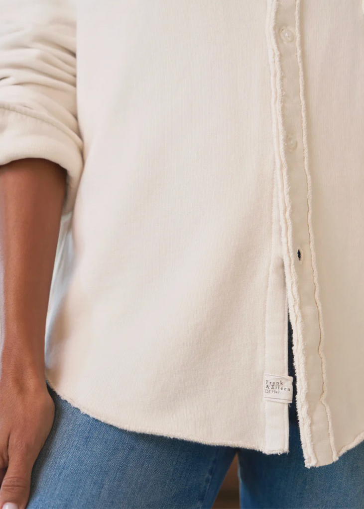 Frank & Eileen | Eileen Relaxed Button Up | Triple Fleece | Vintage White