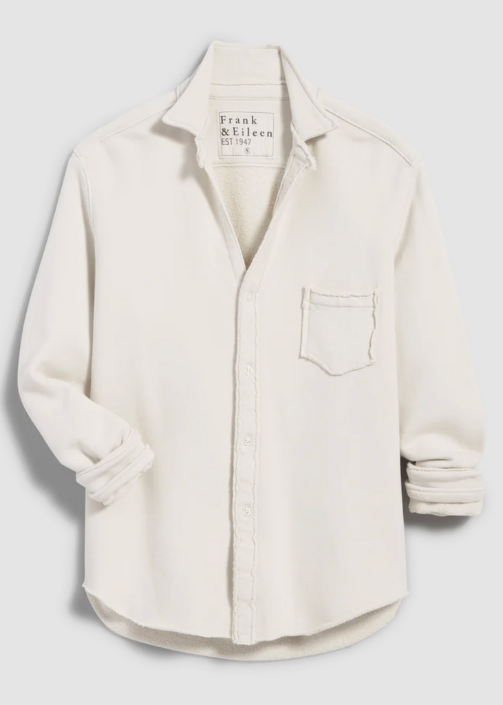 Frank & Eileen | Eileen Relaxed Button Up | Triple Fleece | Vintage White