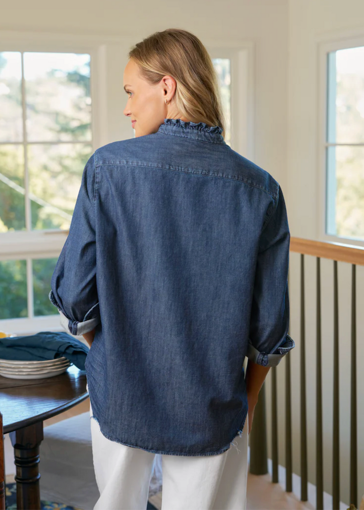 Frank & Eileen | Eileen Ruffle Button Up | Famous Denim