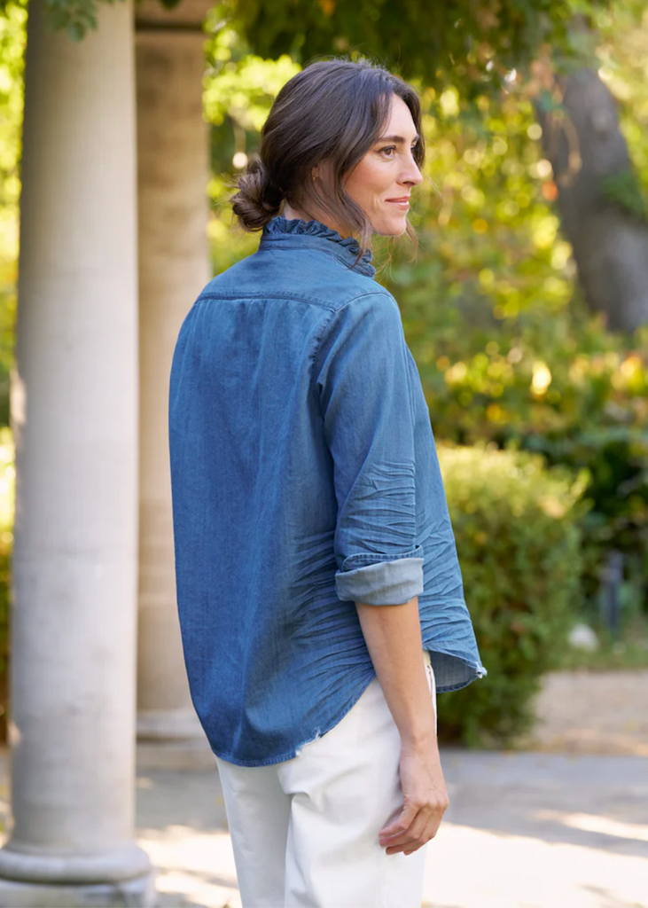 Frank & Eileen | Eileen Ruffle Button Up | Famous Denim
