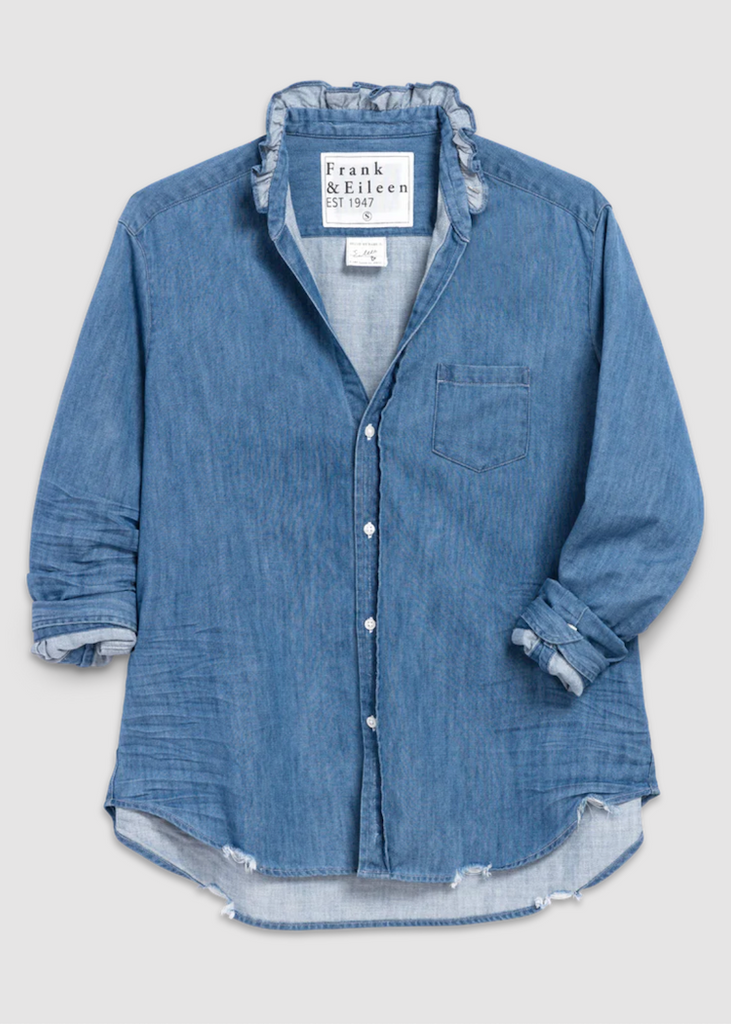 Frank & Eileen | Eileen Ruffle Button Up | Famous Denim