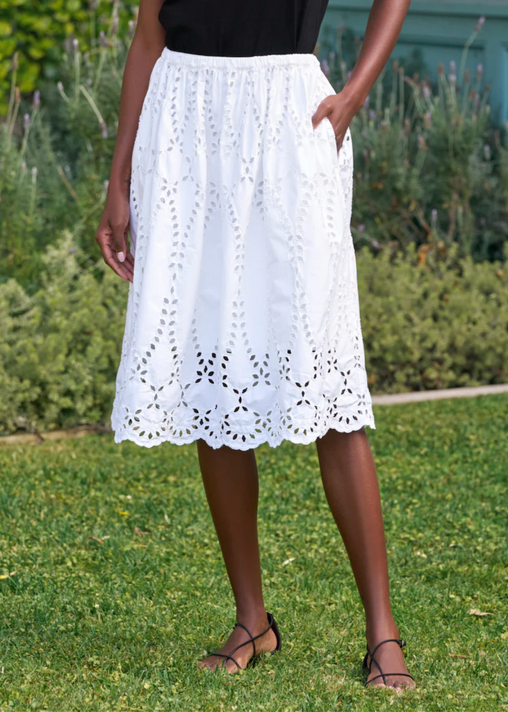 Frank & Eileen | Eyelet Skirt | Italian Cotton