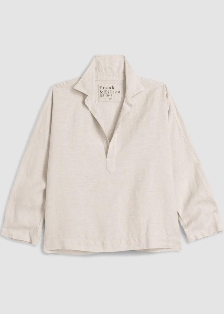 Frank & Eileen | Gabi Popover Shirt | Woven Linen Sand