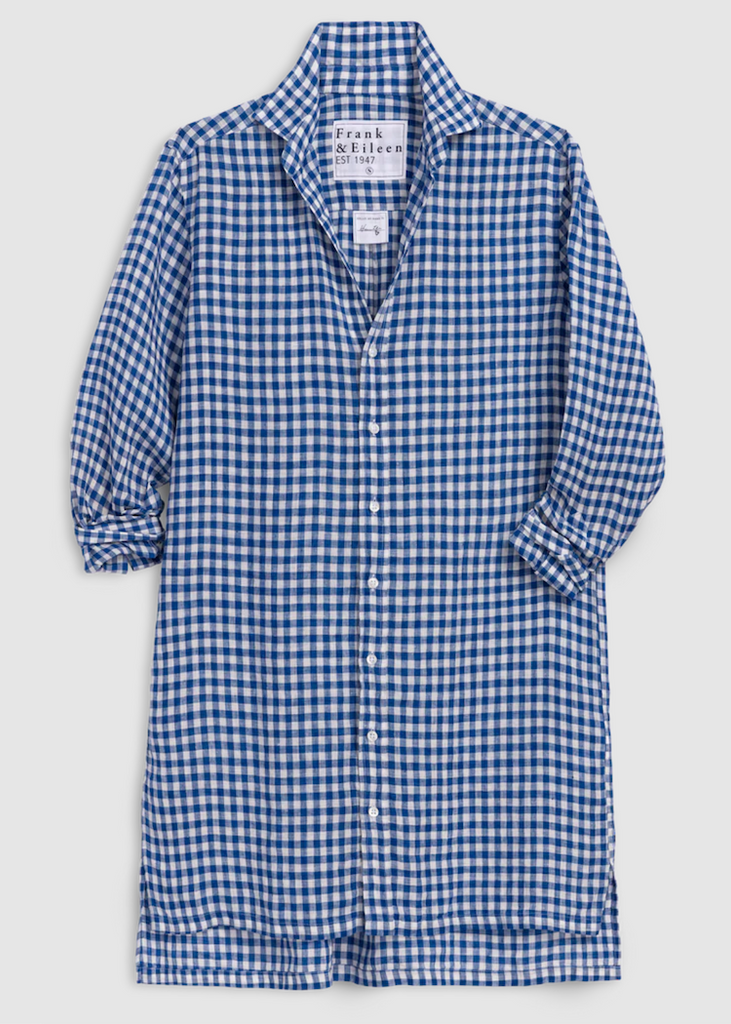 Frank & Eileen | Hunter Step-hem Shirtdress | Classic Linen | Blue Check