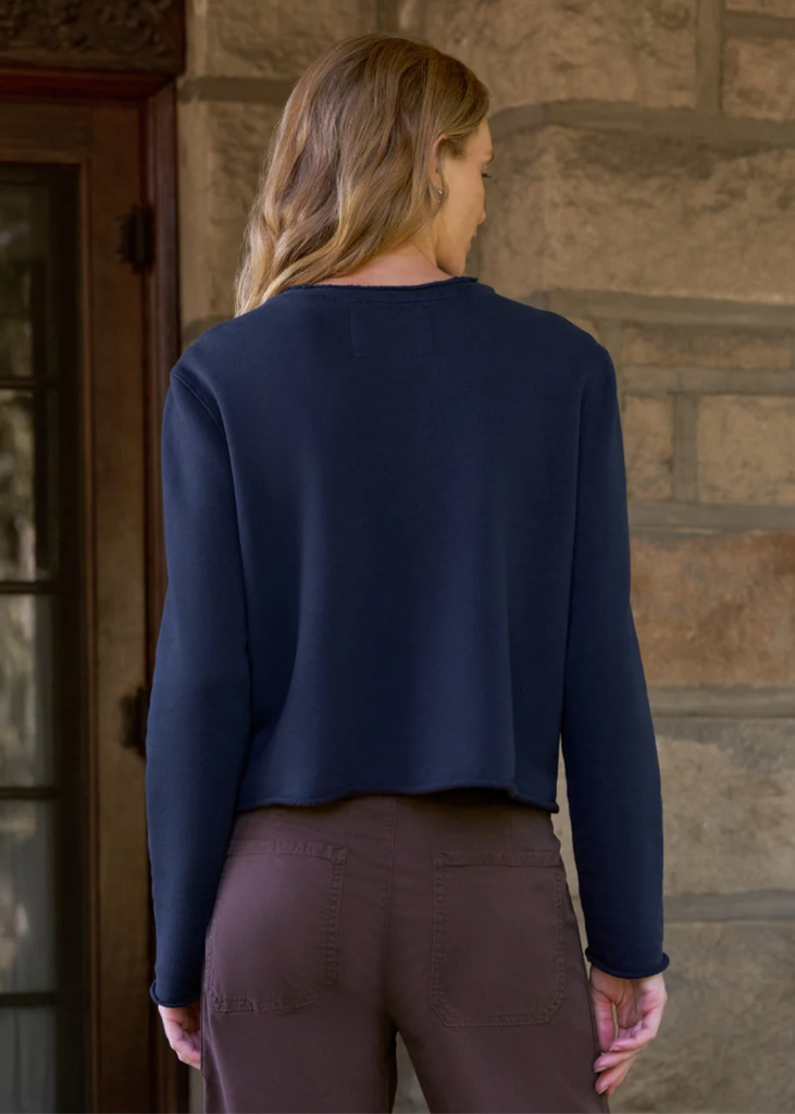 Frank & Eileen | Jackie Sweatshirt Cardigan | Triple Terry | Navy
