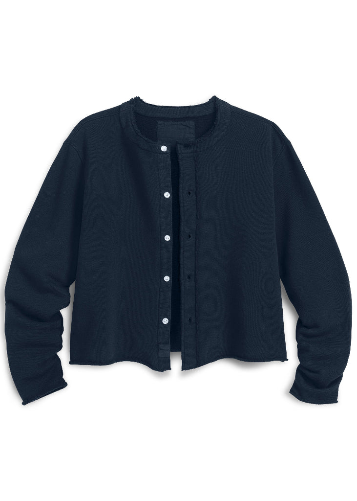 Frank & Eileen | Jackie Sweatshirt Cardigan | Triple Terry | Navy