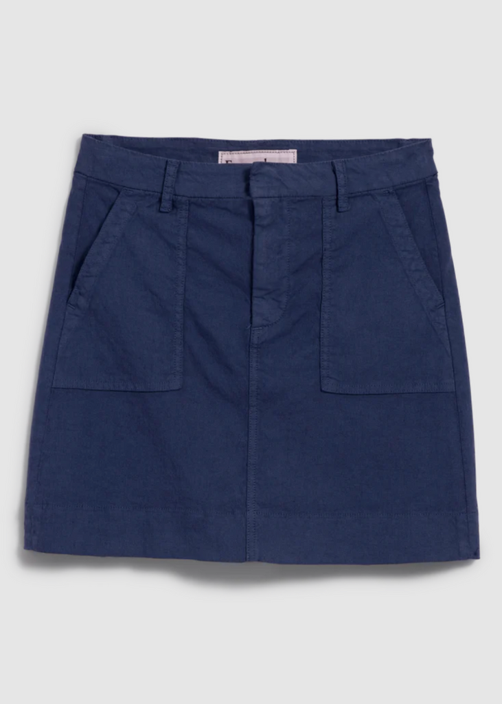 Frank & Eileen | Jameson Skirt | Italian Performance Linen Summer Navy