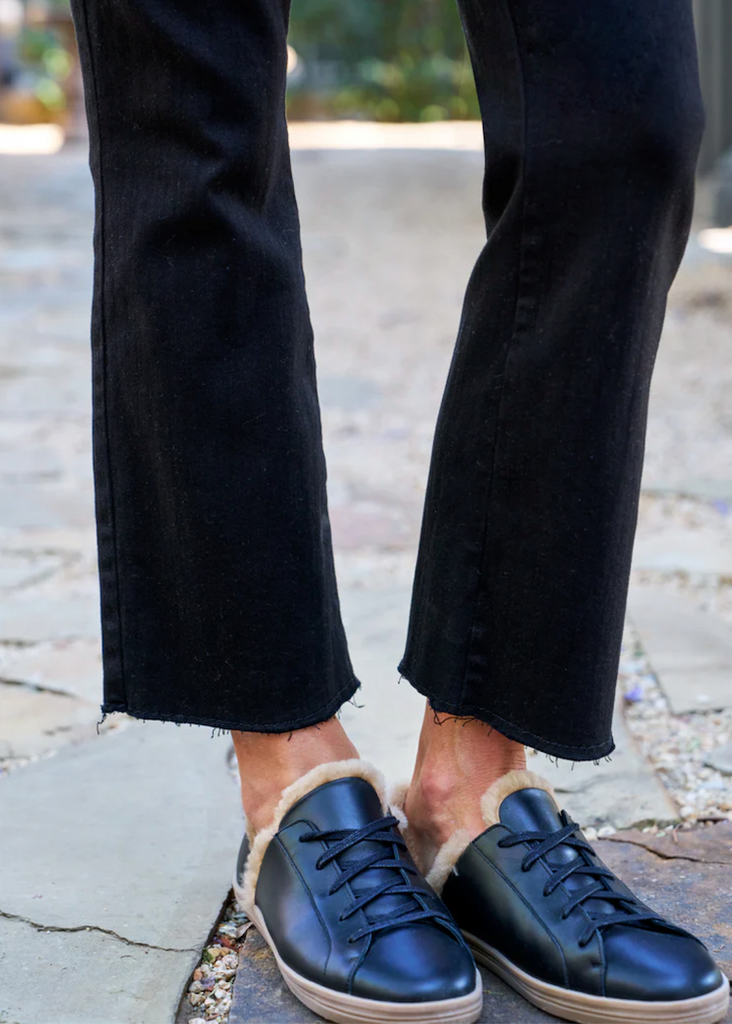 Frank & Eileen | Killian Illusion Crop Flare Pull-On Jean | Italian Dream Denim