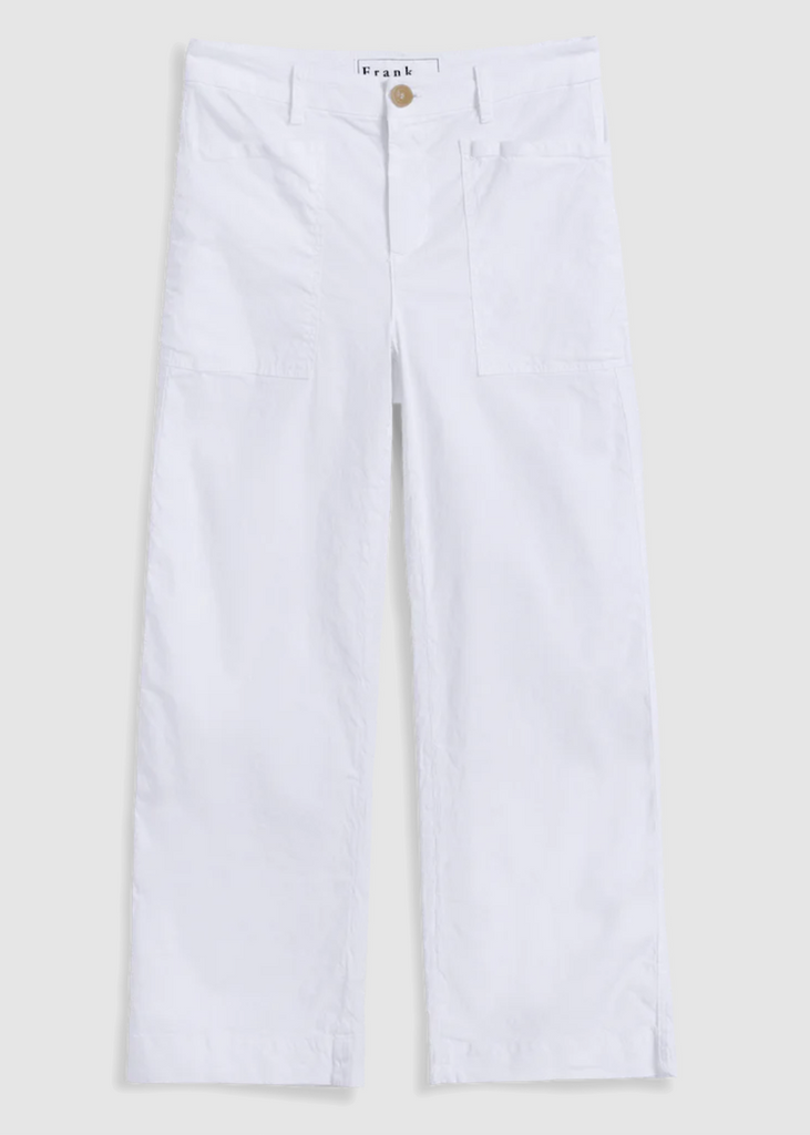 Frank & Eileen | Limerick Wide-Leg Pant | Italian Performance Linen | White