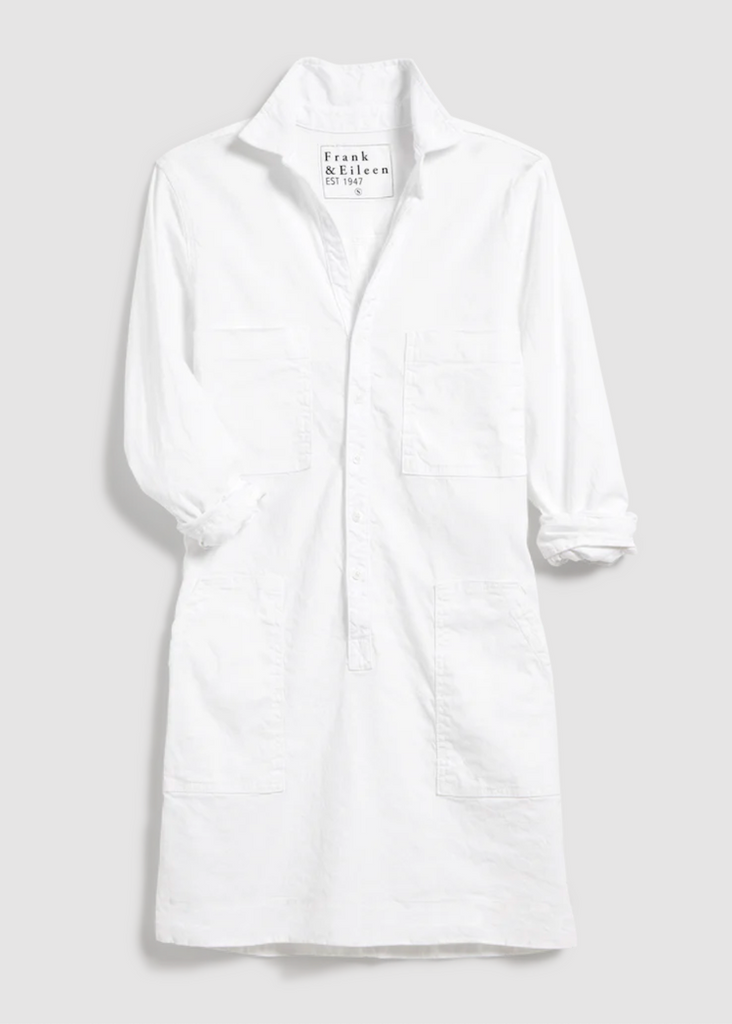 Frank & Eileen | Long Sleeve Playsuit Dress | Italian Performance Linen