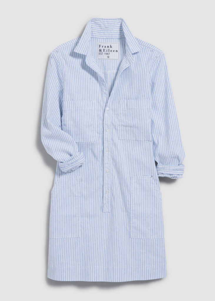 Frank & Eileen | Long Sleeve Playsuit Dress | Italian Performance Linen
