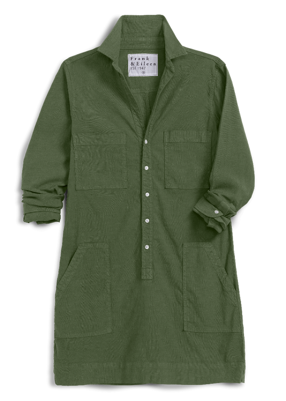 Frank & Eileen | Long Sleeve Playsuit Dress | Italian Performance Linen