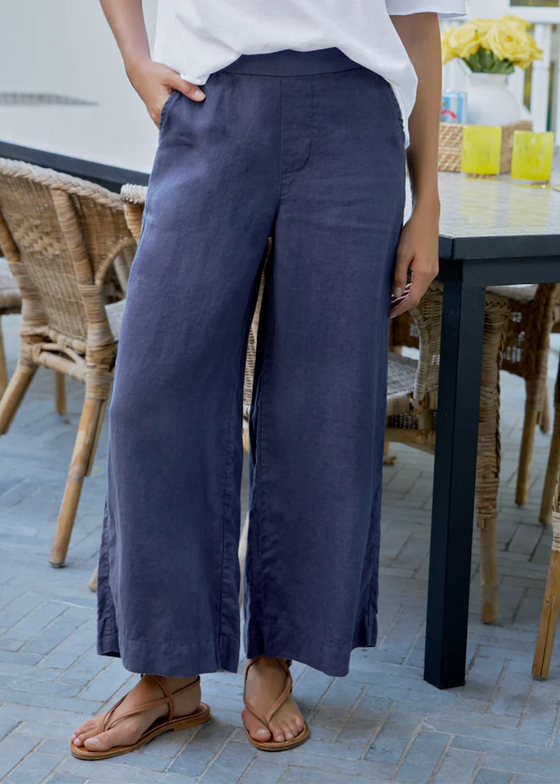 Frank & Eileen | Maisie Wide-Leg Pull On Pant | Washed Linen