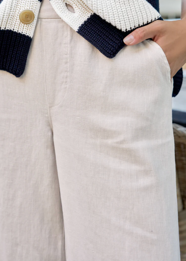 Frank & Eileen | Maisie Wide-Leg Pull On Pant | Washed Linen