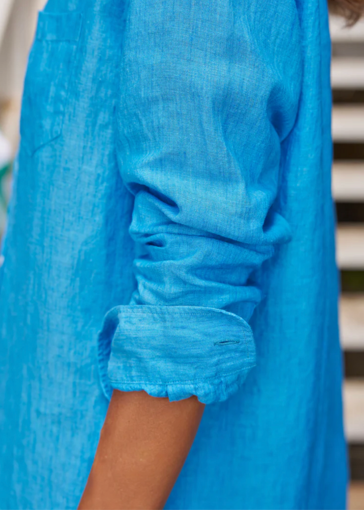 Frank & Eileen | Mary Classic Shirtdress | Classic Linen Turquoise